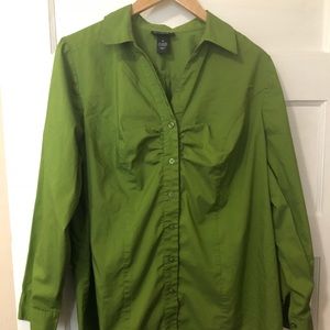 Lane Bryant Bright Green Button Up! Size 18W